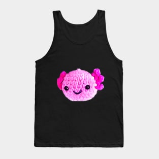 Pink axolotl face Tank Top